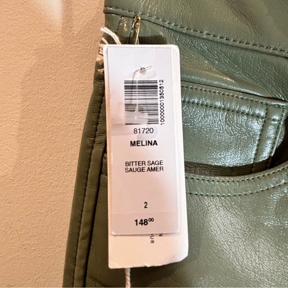 WILFRED Sz 2 Melina Faux Leather Straight Leg Unlined Zipper Closure Pants NEW - Picture 4 of 10